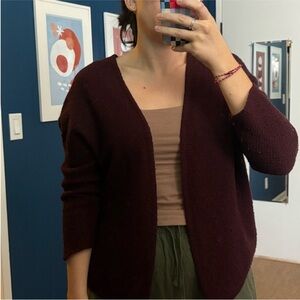 Brandy Melville Deep Maroon Cardigan